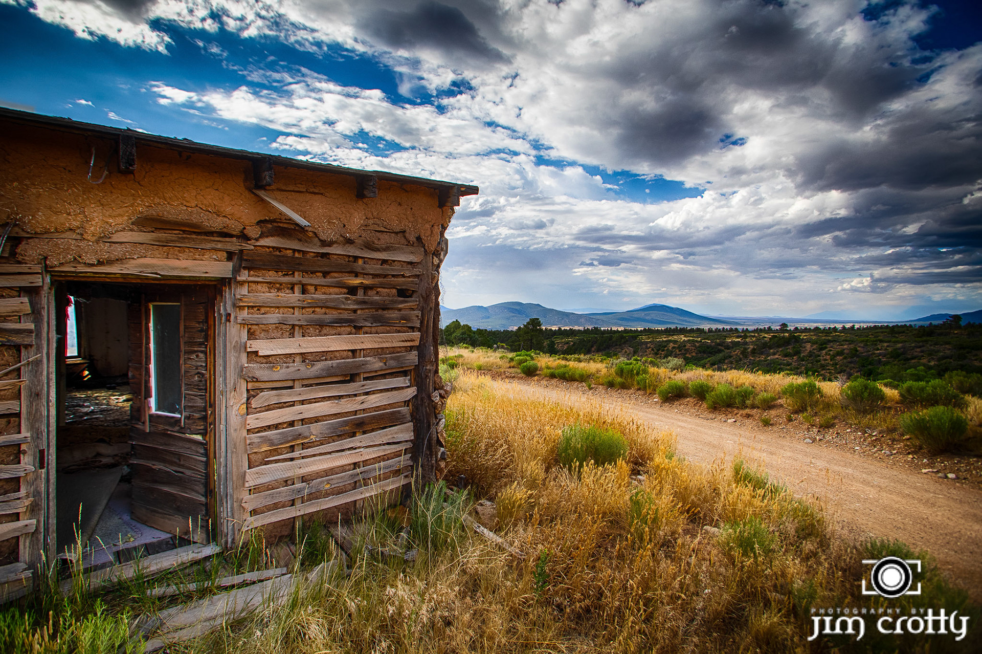 Landscape and rural scenes on road outside of Taos, New Mexico