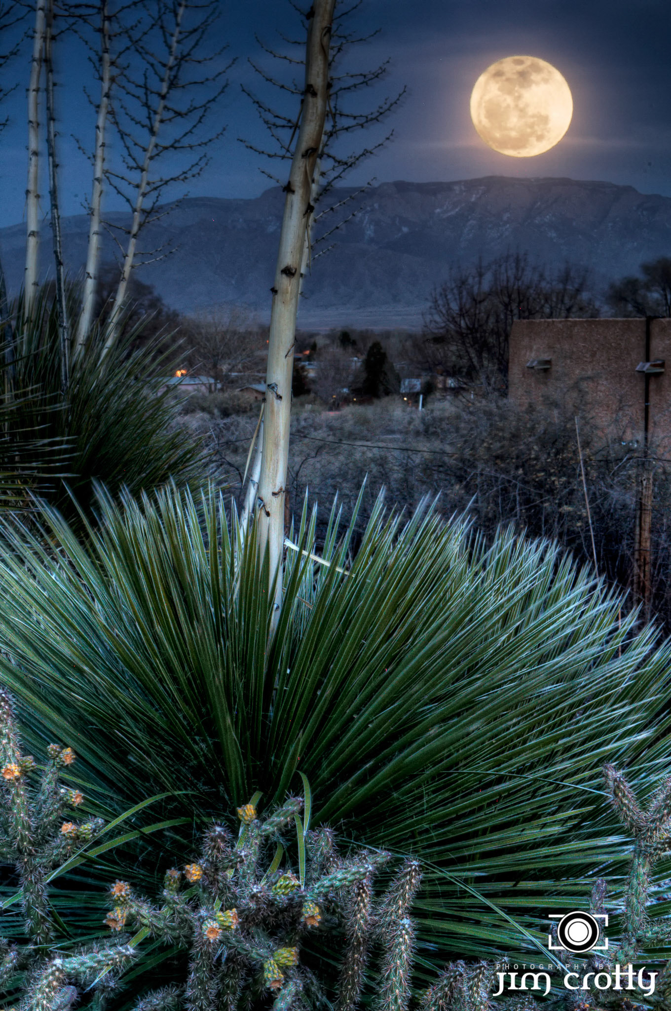 Full Wind Moon of March 2012 rising on the evening of March 7 2012 by Jim Crotty