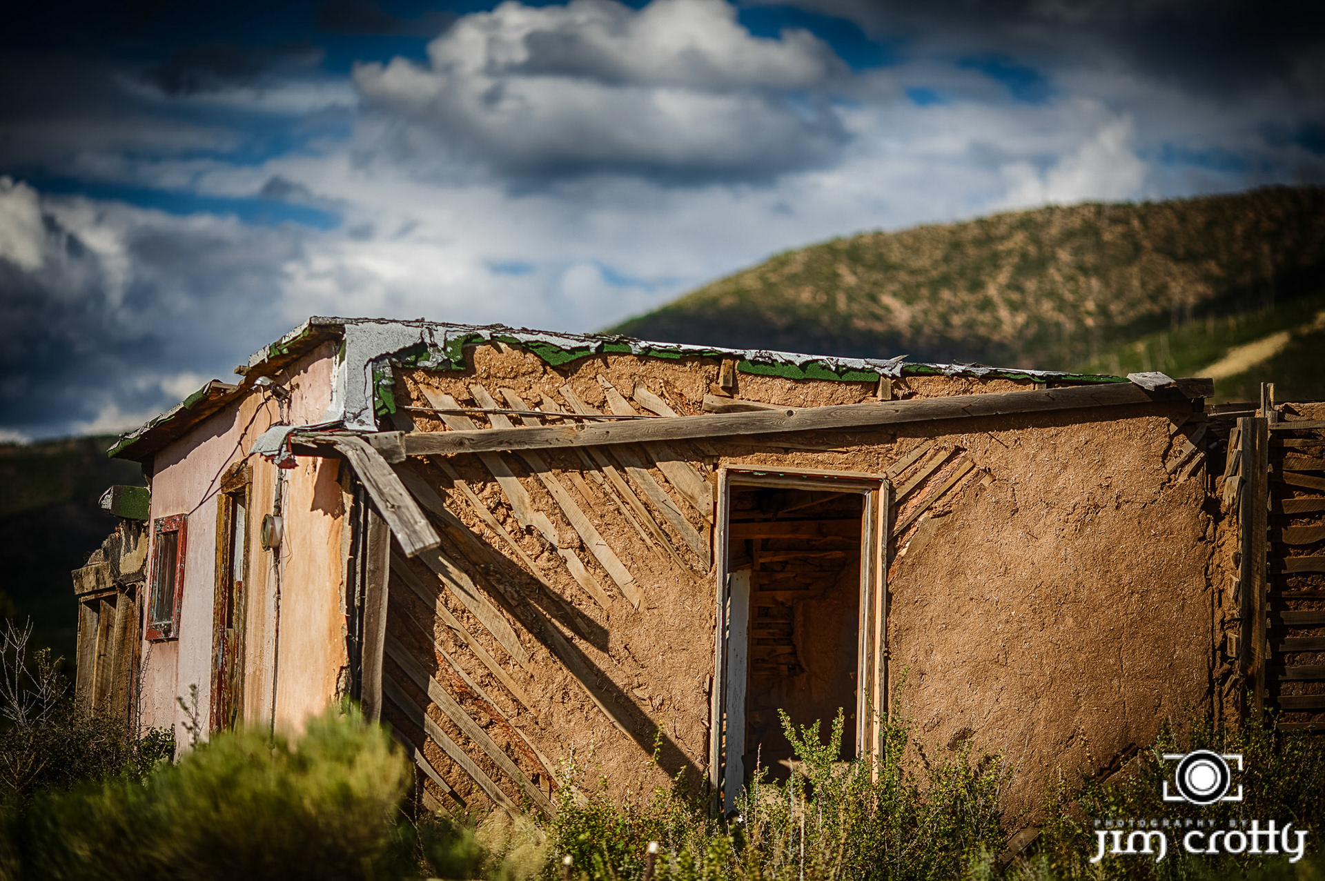 Landscape and rural scenes on road outside of Taos, New Mexico
