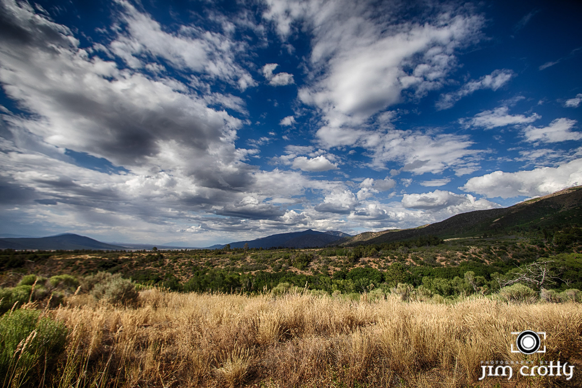 Landscape and rural scenes on road outside of Taos, New Mexico