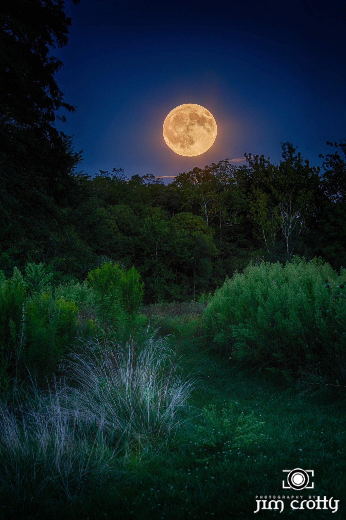 The rising of the full Corn Moon on evening of September 5 2017 from Bill Yeck Park in Centerville Ohio by Jim Crotty