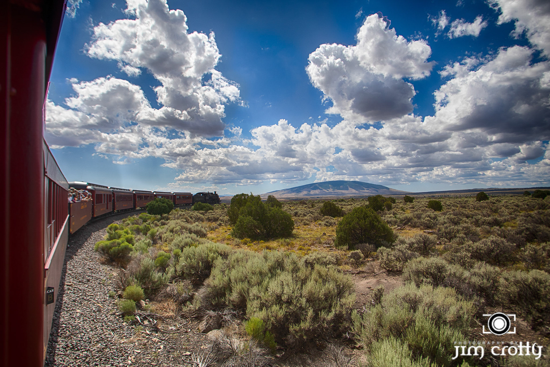 Train and landscapes along the Cumbre &amp; Toltec Scenic Railroad in and near Antonito, Colorado by Jim Crotty