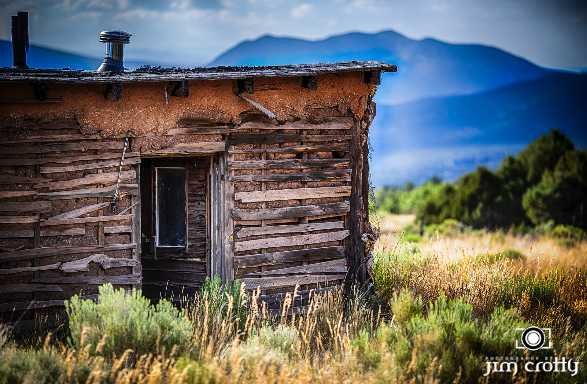 Landscape and rural scenes on road outside of Taos, New Mexico