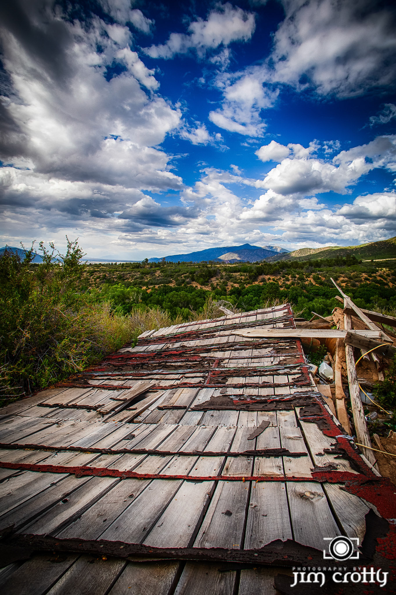 Landscape and rural scenes on road outside of Taos, New Mexico