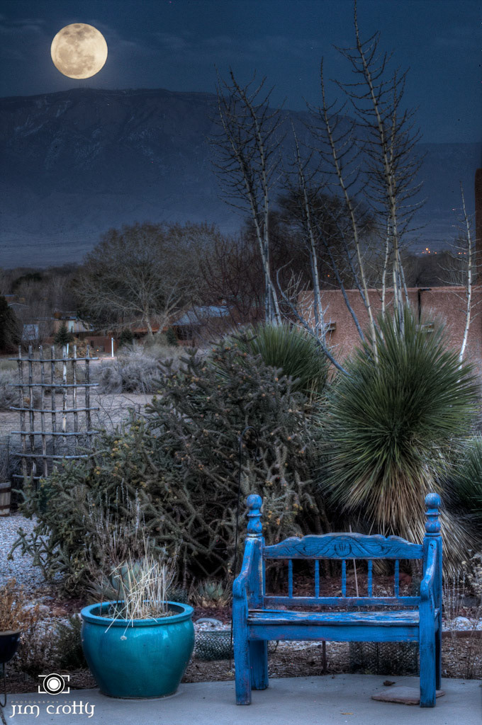 Wind Moon March 2012 over New Mexico by Jim Crotty