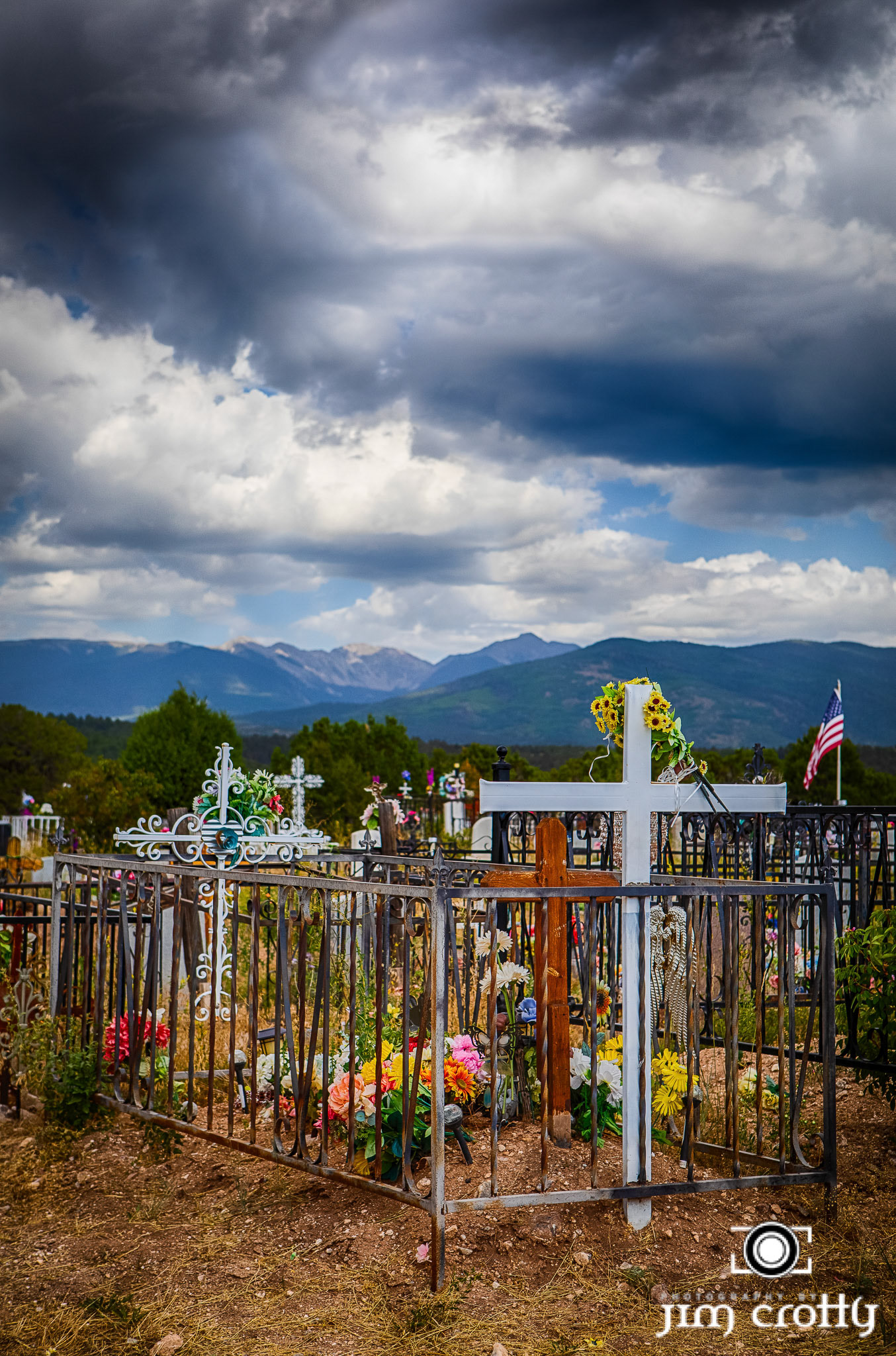 Old cemetery near Taos, New Mexico