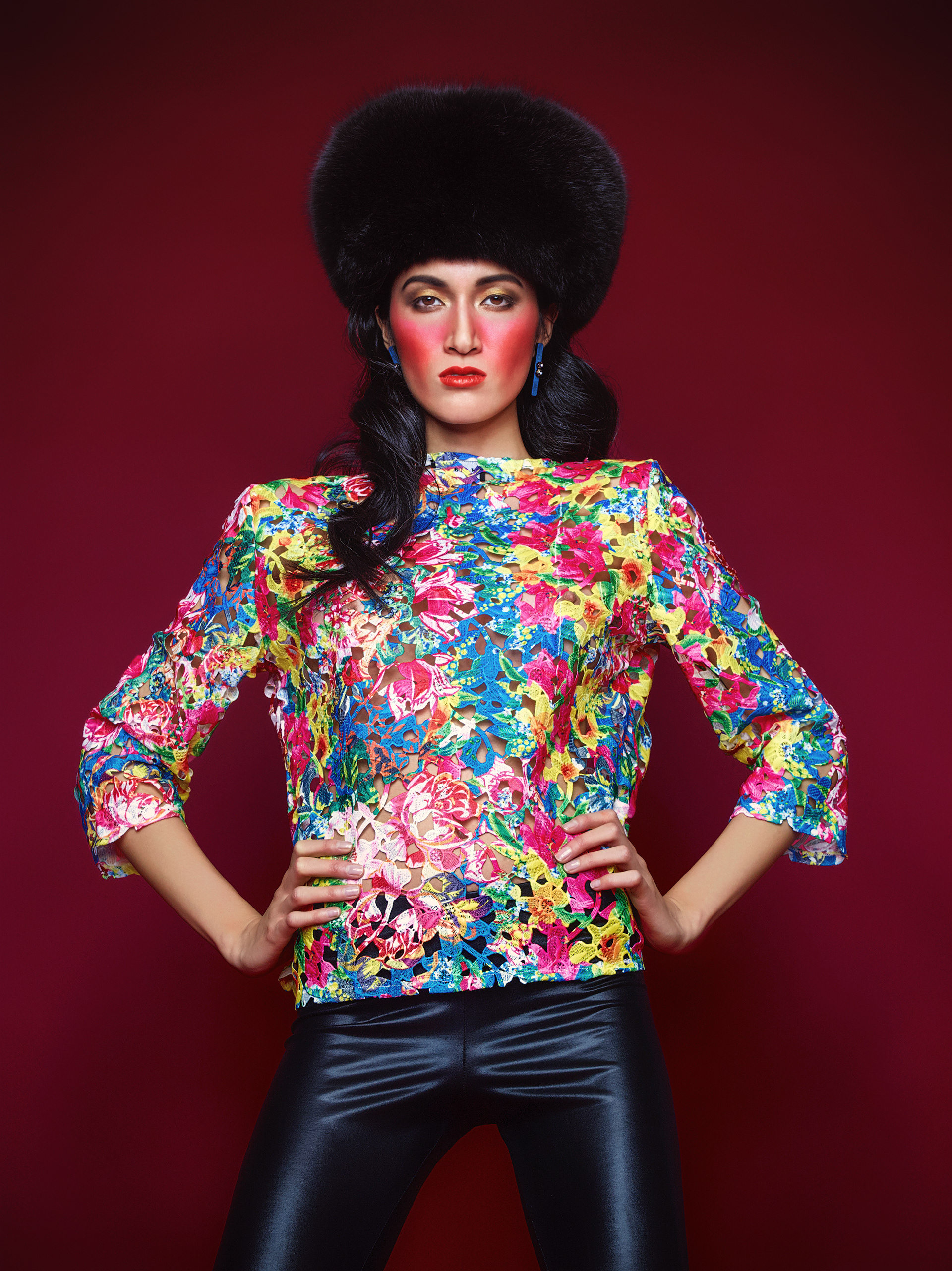 Designer showcase photography with vibrant colors and dramatic lighting