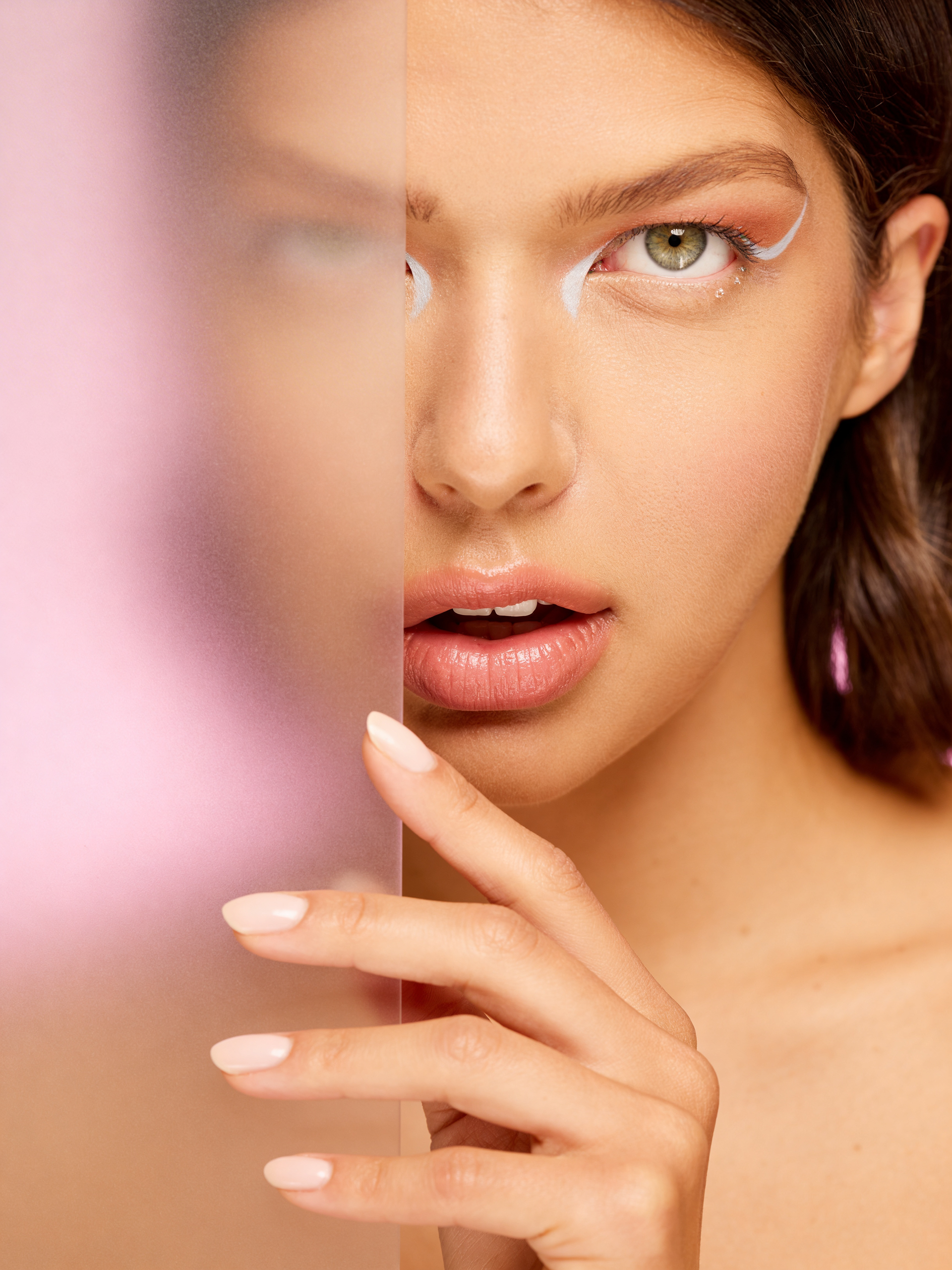 Professional beauty portrait photographed for media and editorial profile.