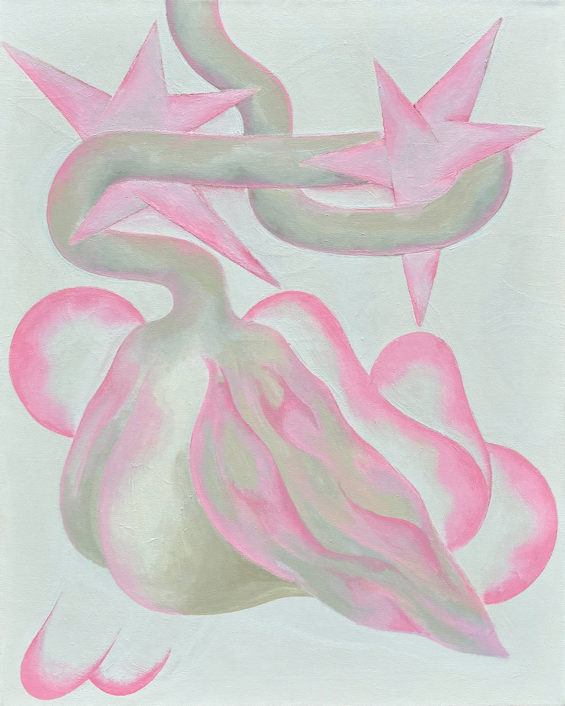 Kiss of Venus Diptych (2026), acrylic on canvas, 24 x 30 in