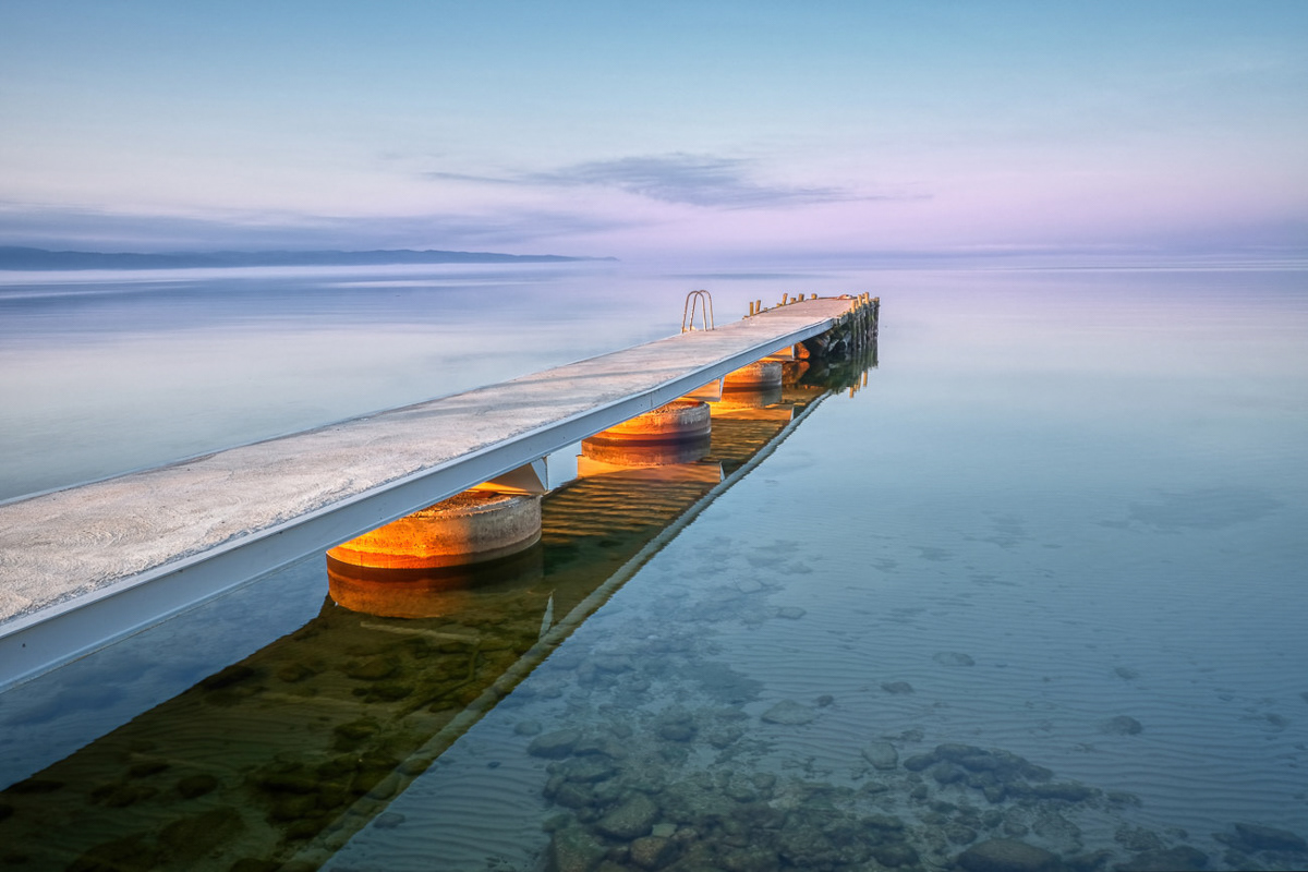 Sunrise at lake Vättern