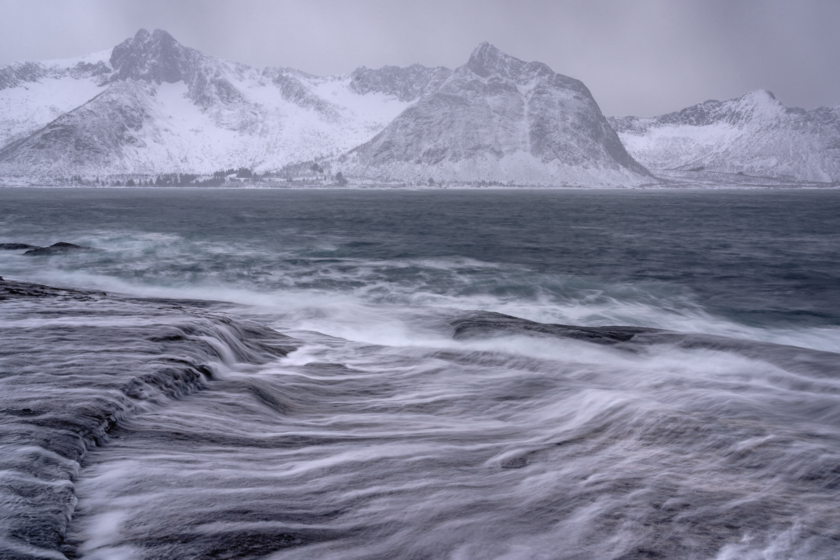 Grey seascape on Senja