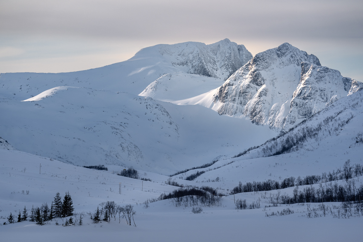 Mountaintops on Senja