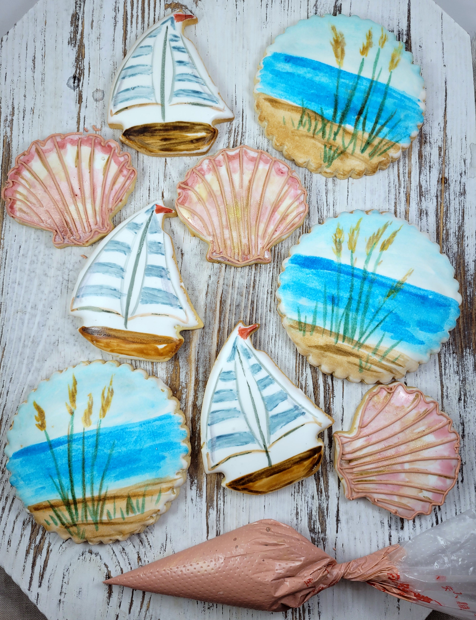Custom Beach Theme Cookies