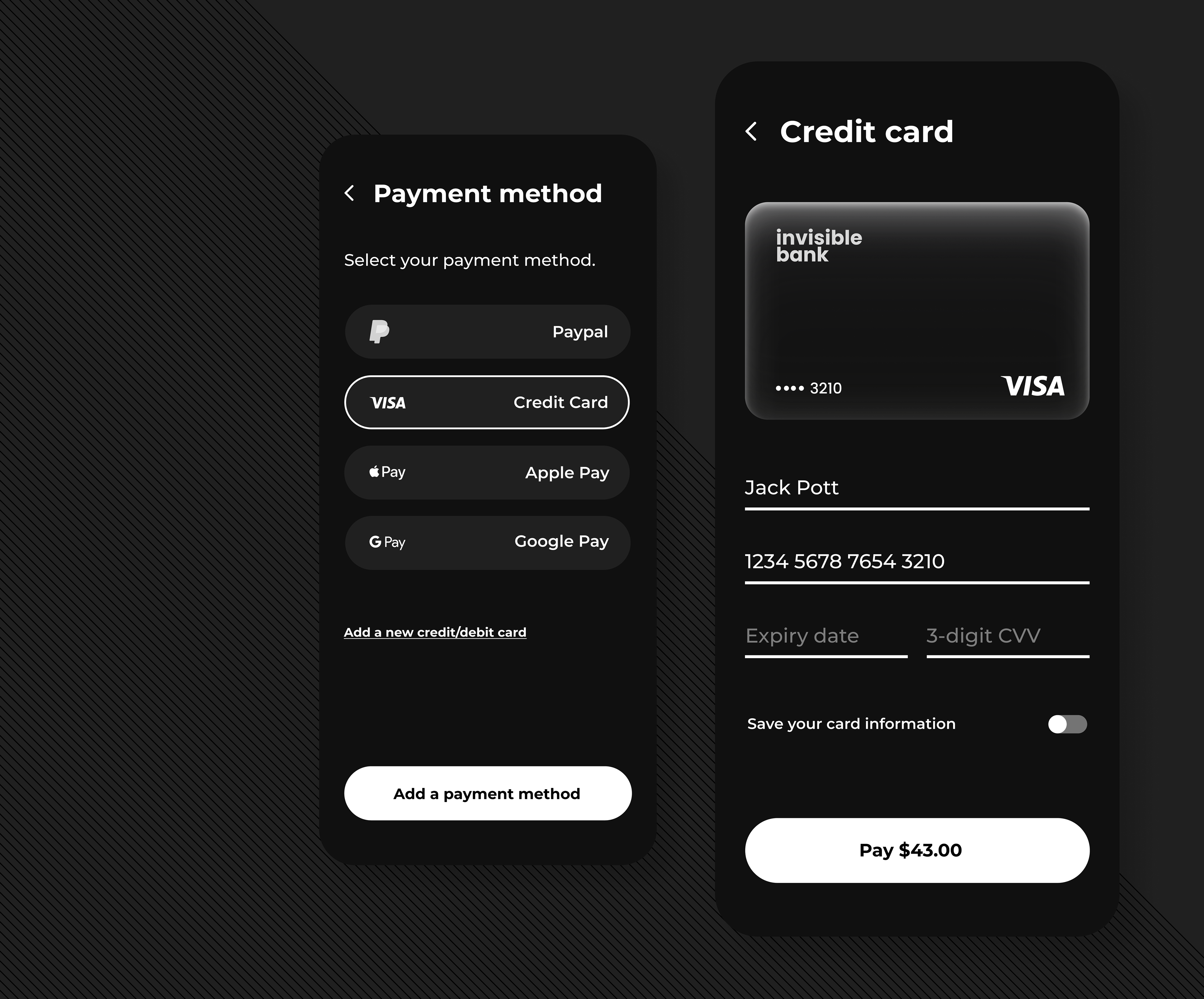 Credit Card Checkout 