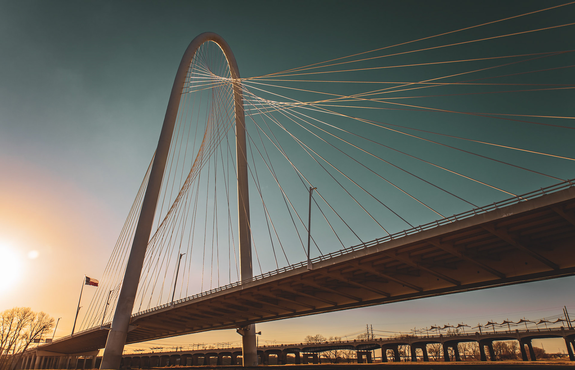2022 - Margaret Hunt Hill bridge, Dallas, Texas  - digital photograph