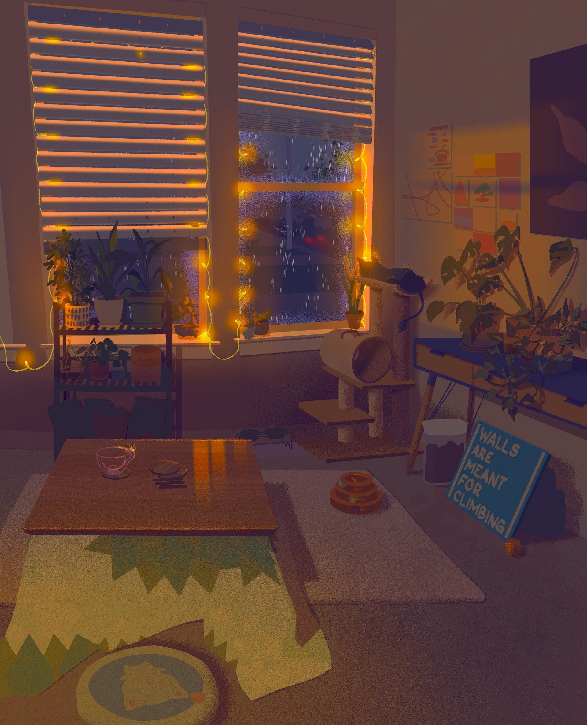 rainy night