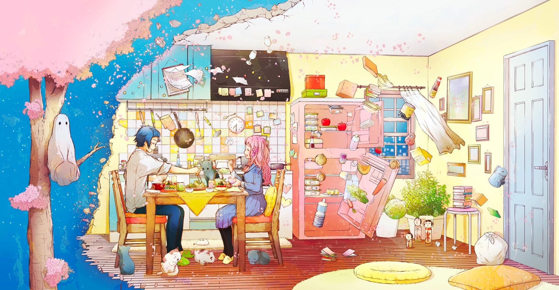 漫画「君が死なない日のごはん」3巻カバーイラスト
