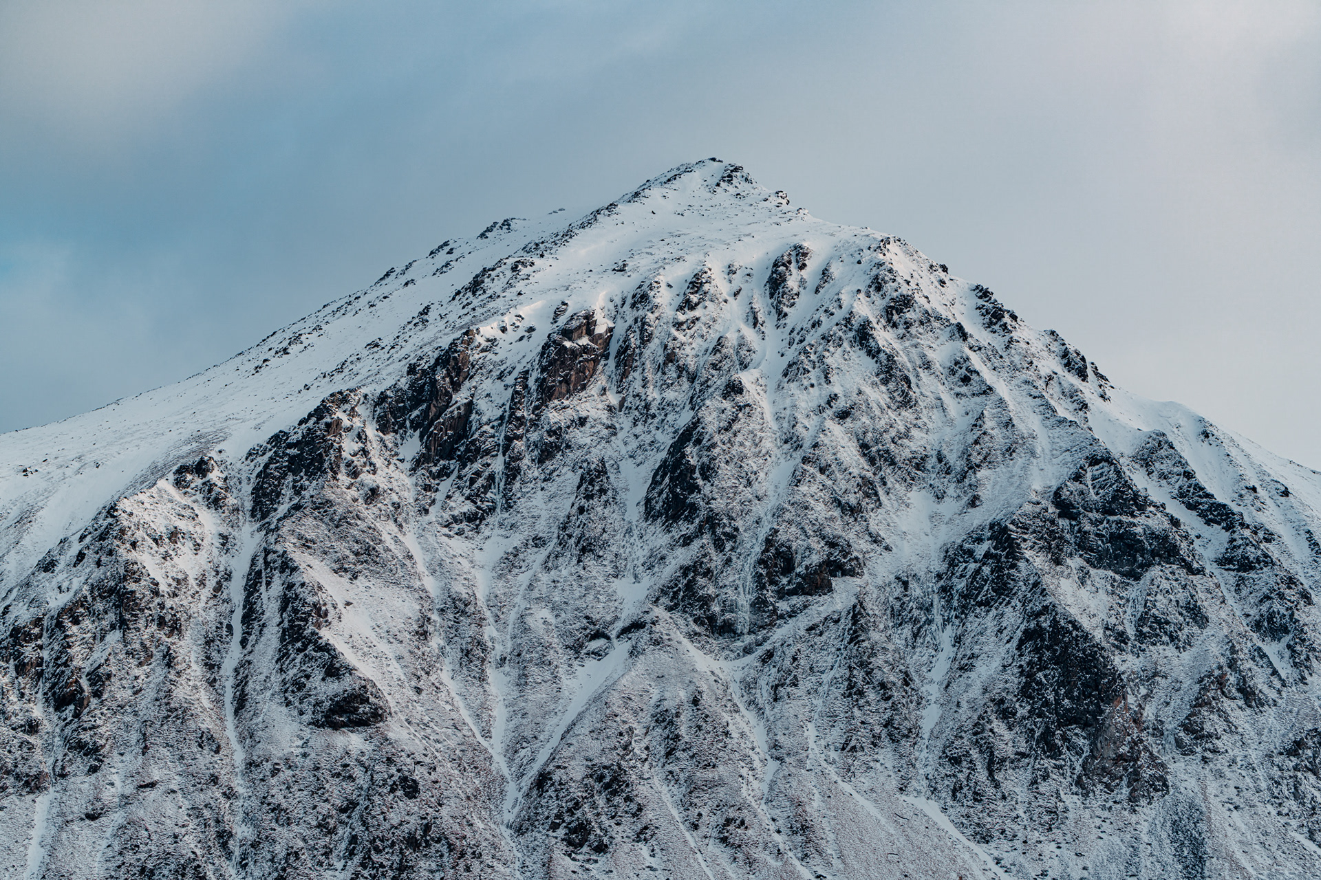 Snowy mountain tops everywhere.