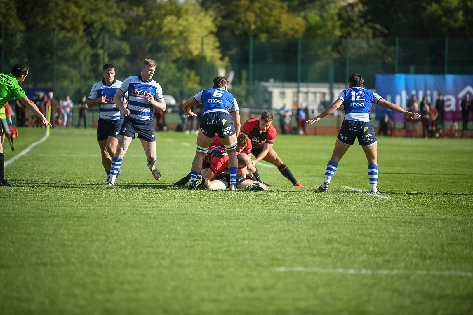 Images from the National League 1 match between Blackheath RFC v Darlington Mowden Park RFC at Westhorne Avenue / Briset Road, Westhorne Avenue, Well Hall, Royal Borough of Greenwich, London, Greater London, England, SE9 6JU, United Kingdom , London on 05/10/2024