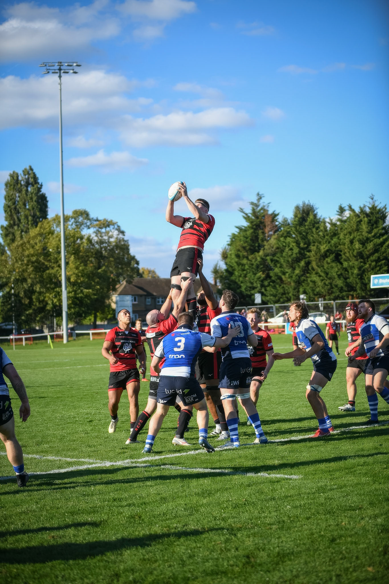 Images from the National League 1 match between Blackheath RFC v Darlington Mowden Park RFC at Westhorne Avenue, Well Hall, Royal Borough of Greenwich, London, Greater London, England, SE9 6JU, United Kingdom , London on 05/10/2024