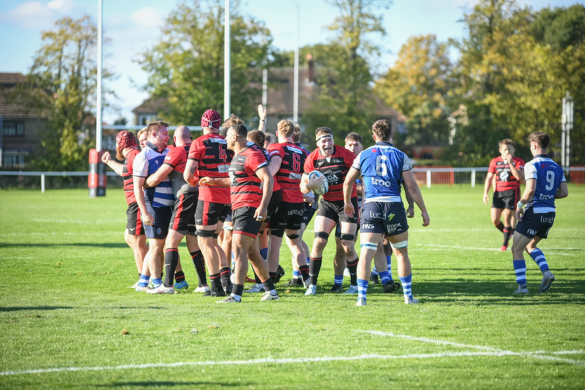 Images from the National League 1 match between Blackheath RFC v Darlington Mowden Park RFC at Westhorne Avenue, Well Hall, Royal Borough of Greenwich, London, Greater London, England, SE9 6JU, United Kingdom , London on 05/10/2024