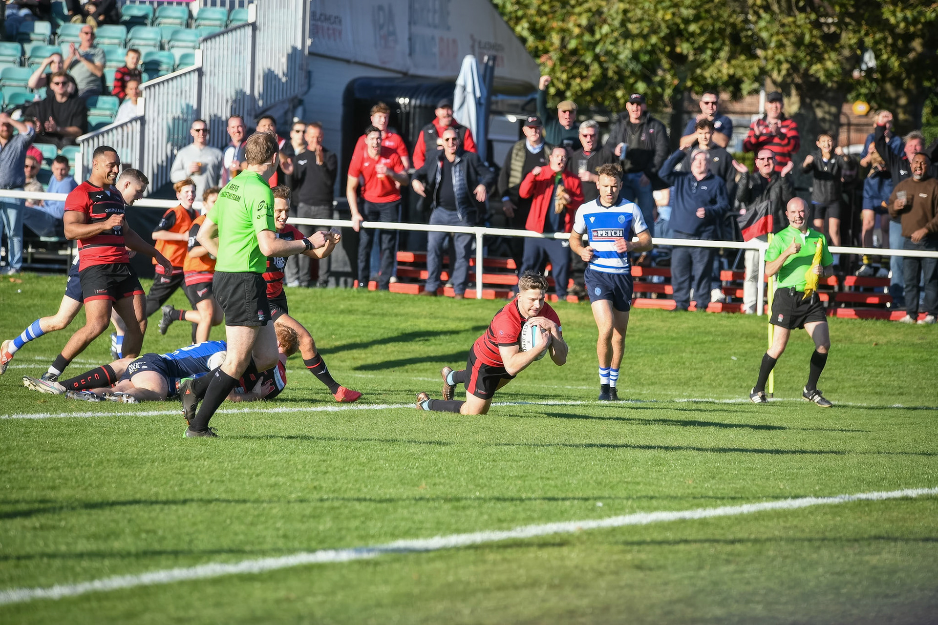 Images from the National League 1 match between Blackheath RFC v Darlington Mowden Park RFC at Westhorne Avenue, Well Hall, Royal Borough of Greenwich, London, Greater London, England, SE9 6JU, United Kingdom , London on 05/10/2024