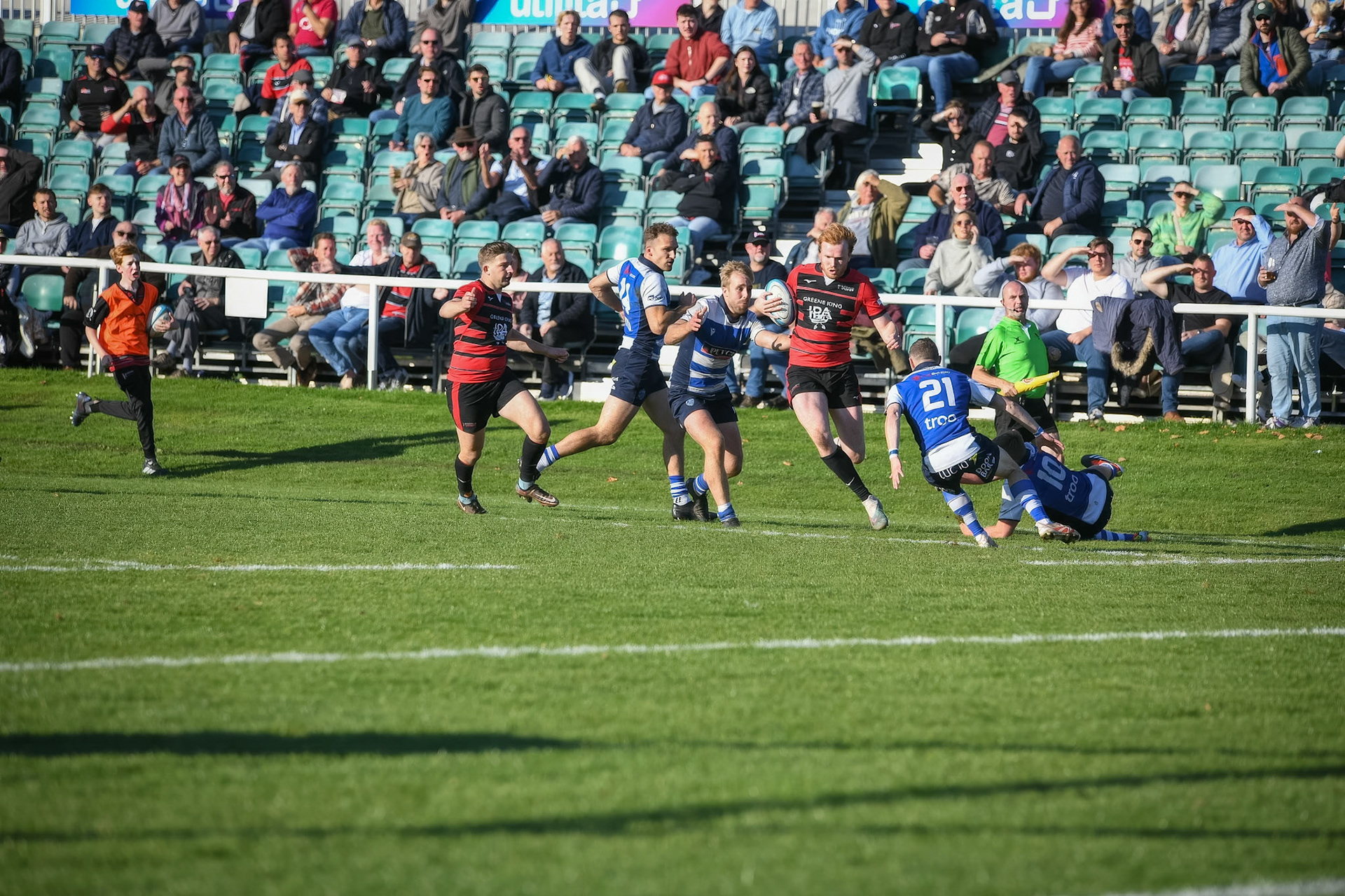 Images from the National League 1 match between Blackheath RFC v Darlington Mowden Park RFC at Westhorne Avenue, Well Hall, Royal Borough of Greenwich, London, Greater London, England, SE9 6JU, United Kingdom , London on 05/10/2024