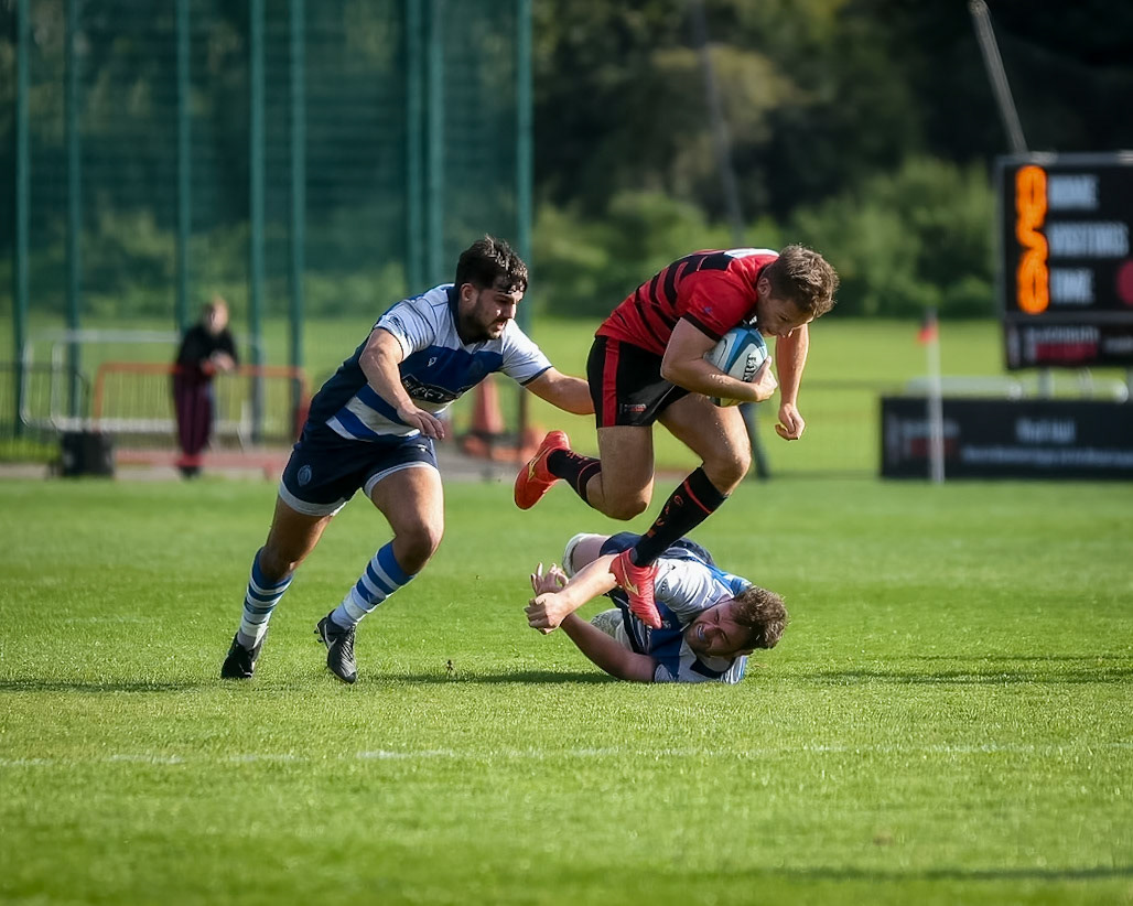 Images from the National League 1 match between Blackheath RFC v Darlington Mowden Park RFC at Westhorne Avenue / Briset Road, Westhorne Avenue, Well Hall, Royal Borough of Greenwich, London, Greater London, England, SE9 6JU, United Kingdom , London on 05/10/2024