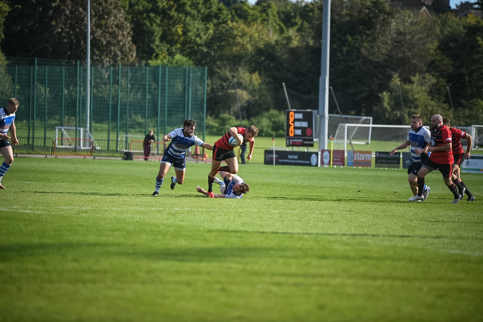 Images from the National League 1 match between Blackheath RFC v Darlington Mowden Park RFC at Westhorne Avenue / Briset Road, Westhorne Avenue, Well Hall, Royal Borough of Greenwich, London, Greater London, England, SE9 6JU, United Kingdom , London on 05/10/2024