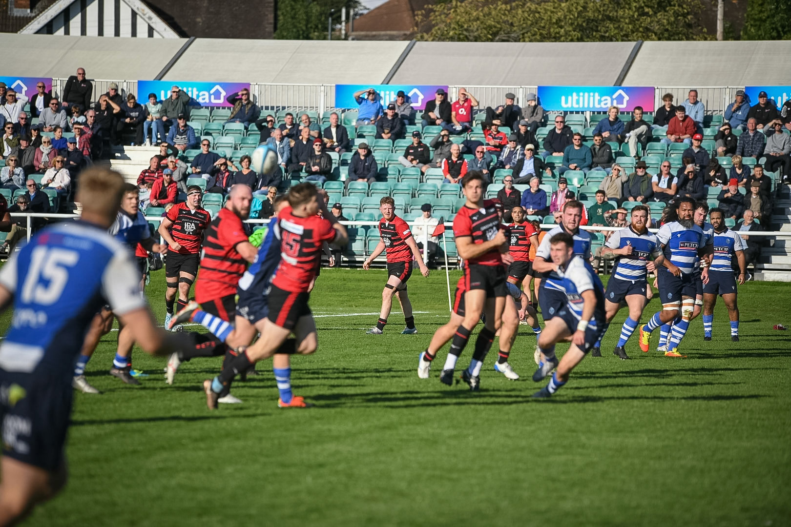 Images from the National League 1 match between Blackheath RFC v Darlington Mowden Park RFC at Westhorne Avenue, Well Hall, Royal Borough of Greenwich, London, Greater London, England, SE9 6JU, United Kingdom , London on 05/10/2024