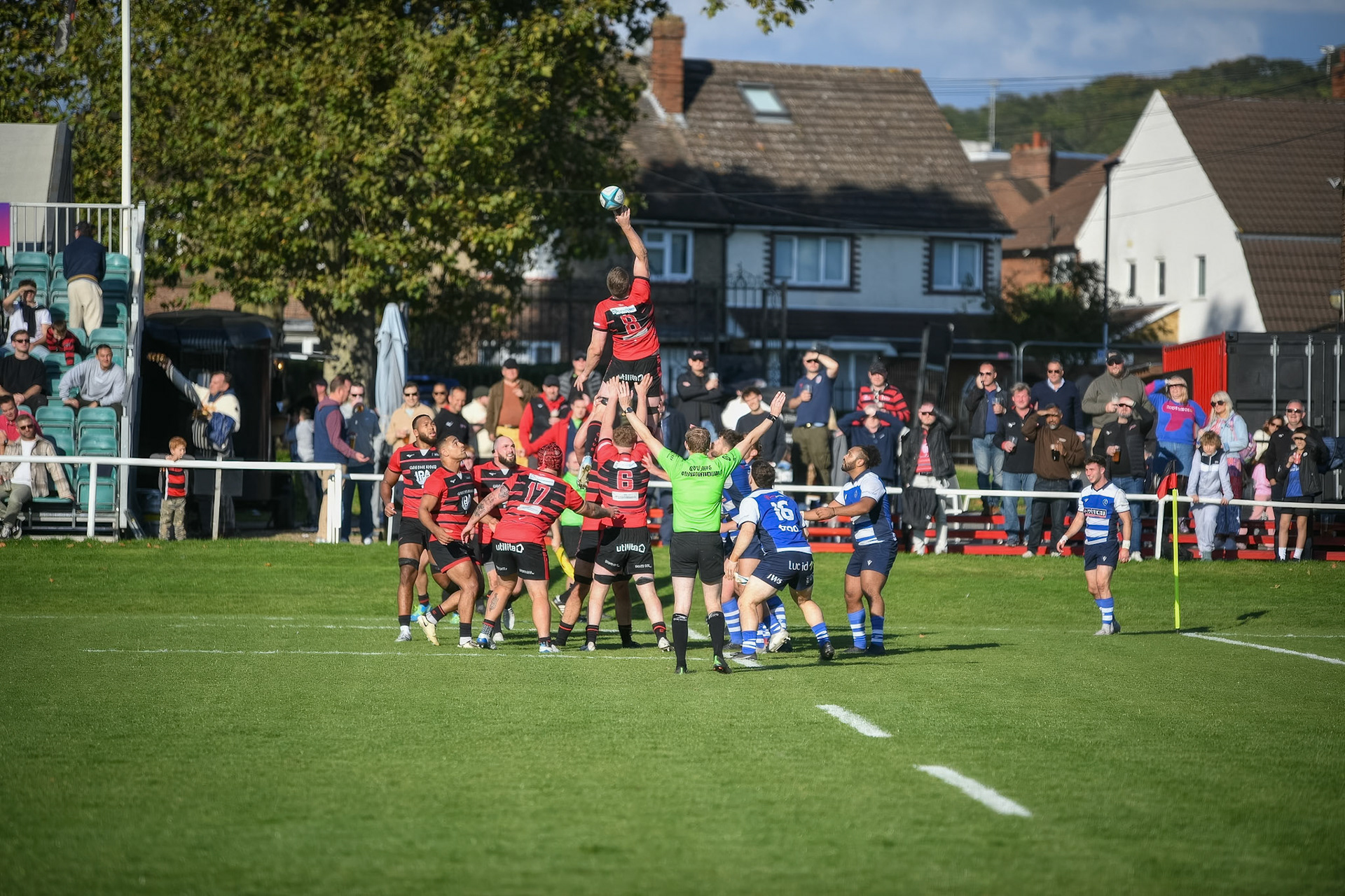 Images from the National League 1 match between Blackheath RFC v Darlington Mowden Park RFC at Westhorne Avenue, Well Hall, Royal Borough of Greenwich, London, Greater London, England, SE9 6JU, United Kingdom , London on 05/10/2024