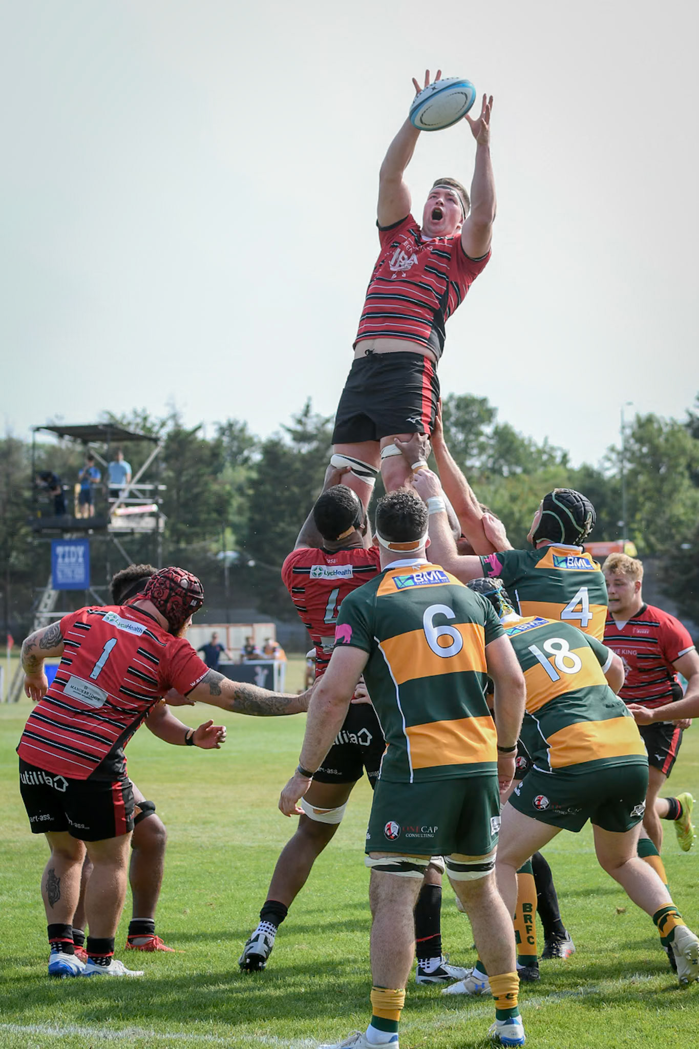 Images from the National League 1 match between Blackheath RFC v Barnes RFC at The Utilita , London on 17/08/2024