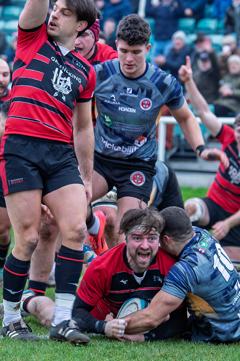 Images from the National League 1 match between Blackheath RFC v Birmingham Moseley RFC at The Utilita , London on 18/01/2025