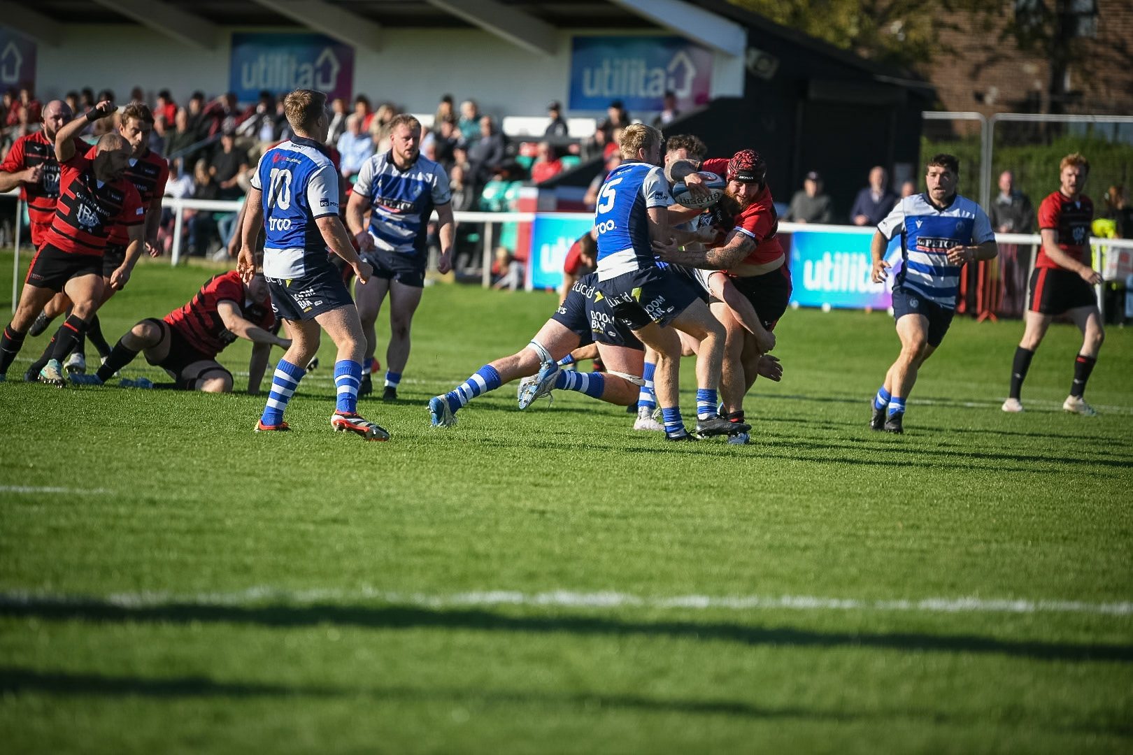 Images from the National League 1 match between Blackheath RFC v Darlington Mowden Park RFC at Westhorne Avenue, Well Hall, Royal Borough of Greenwich, London, Greater London, England, SE9 6JU, United Kingdom , London on 05/10/2024