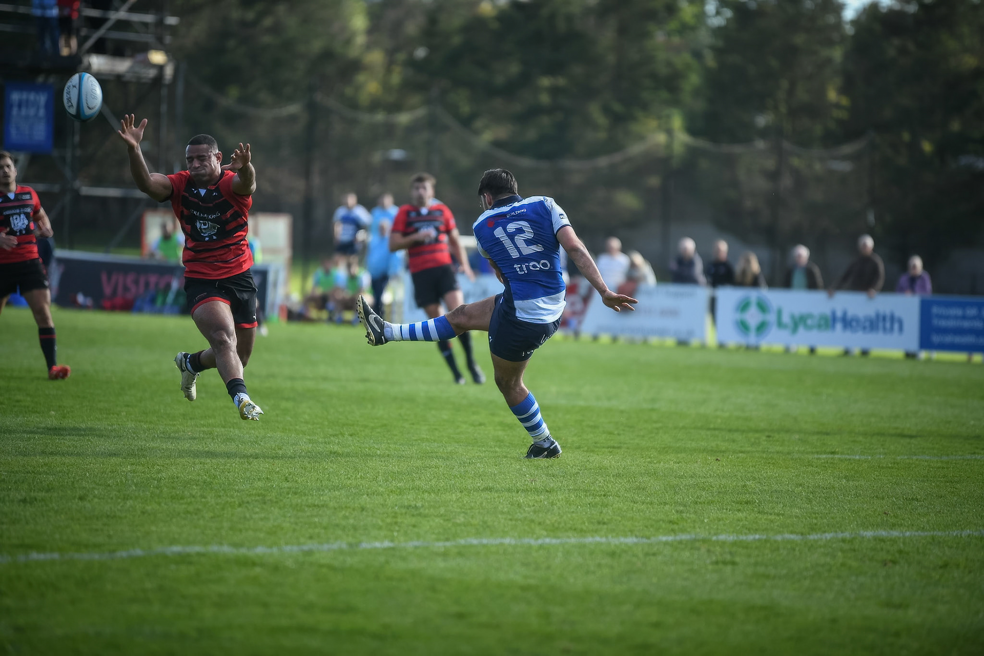 Images from the National League 1 match between Blackheath RFC v Darlington Mowden Park RFC at Westhorne Avenue / Briset Road, Westhorne Avenue, Well Hall, Royal Borough of Greenwich, London, Greater London, England, SE9 6JU, United Kingdom , London on 05/10/2024
