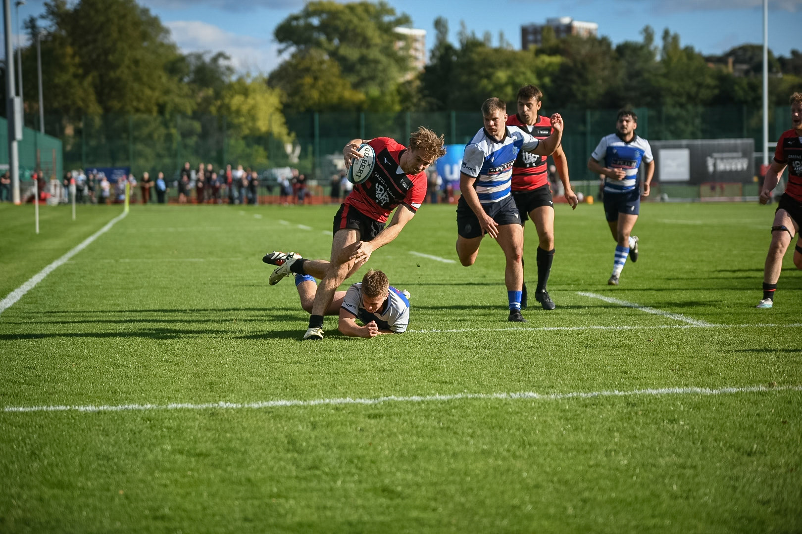 Images from the National League 1 match between Blackheath RFC v Darlington Mowden Park RFC at Westhorne Avenue / Briset Road, Westhorne Avenue, Well Hall, Royal Borough of Greenwich, London, Greater London, England, SE9 6JU, United Kingdom , London on 05/10/2024