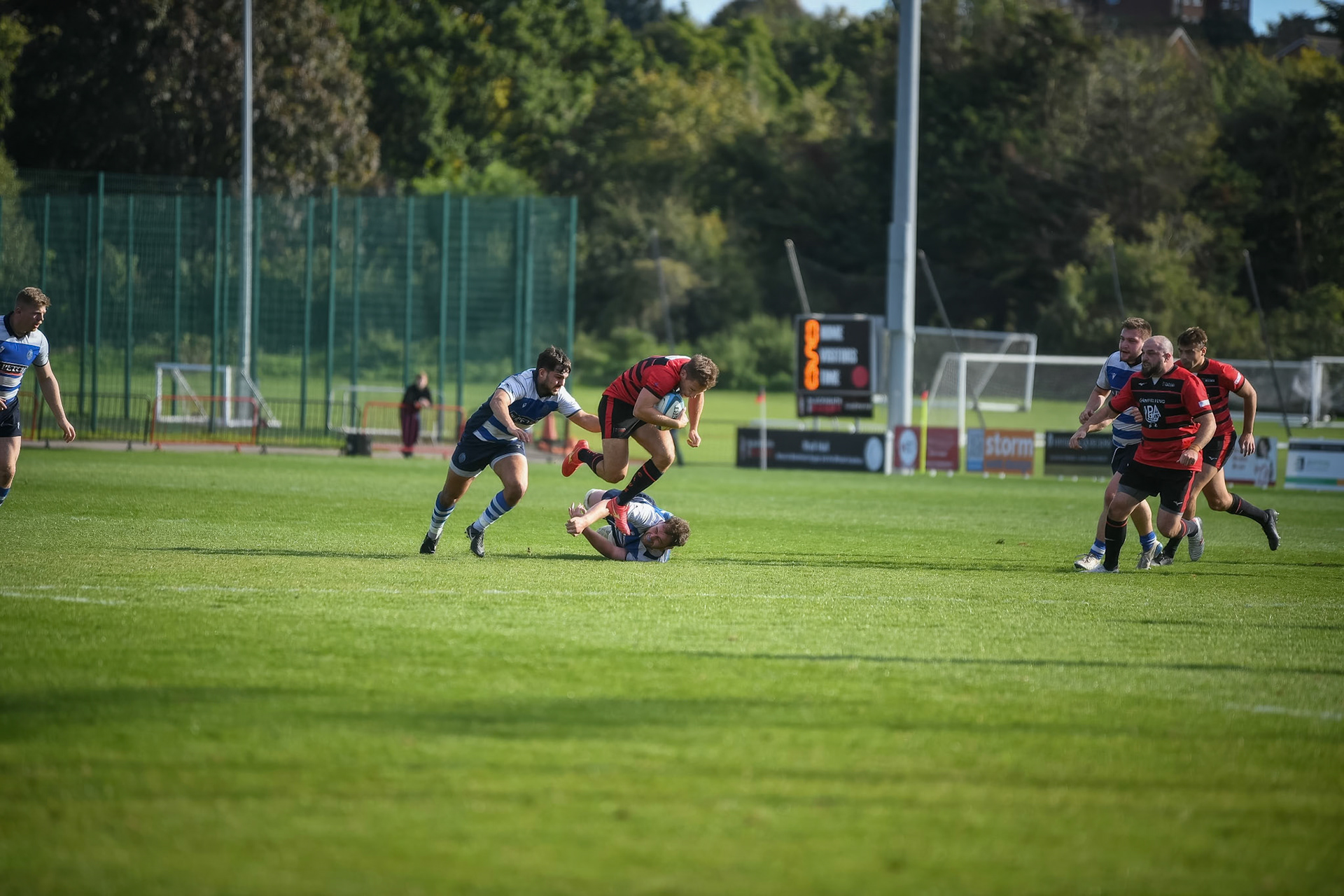 Images from the National League 1 match between Blackheath RFC v Darlington Mowden Park RFC at Westhorne Avenue / Briset Road, Westhorne Avenue, Well Hall, Royal Borough of Greenwich, London, Greater London, England, SE9 6JU, United Kingdom , London on 05/10/2024