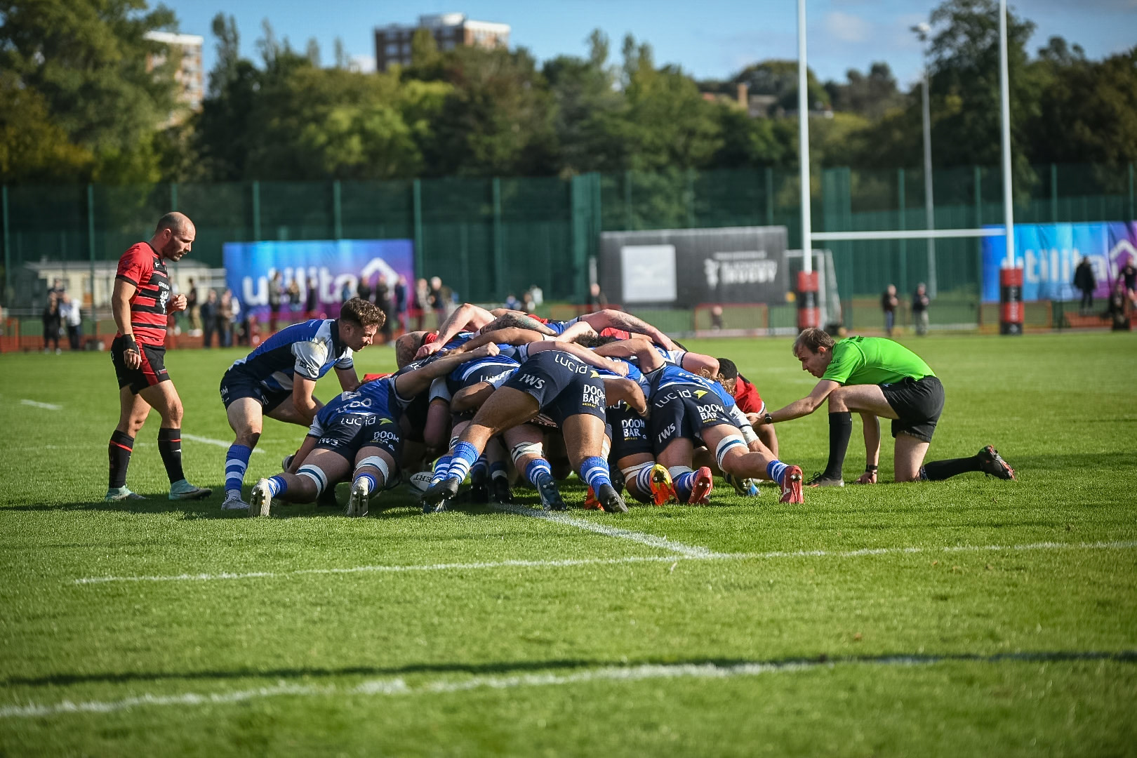 Images from the National League 1 match between Blackheath RFC v Darlington Mowden Park RFC at Westhorne Avenue, Well Hall, Royal Borough of Greenwich, London, Greater London, England, SE9 6JU, United Kingdom , London on 05/10/2024