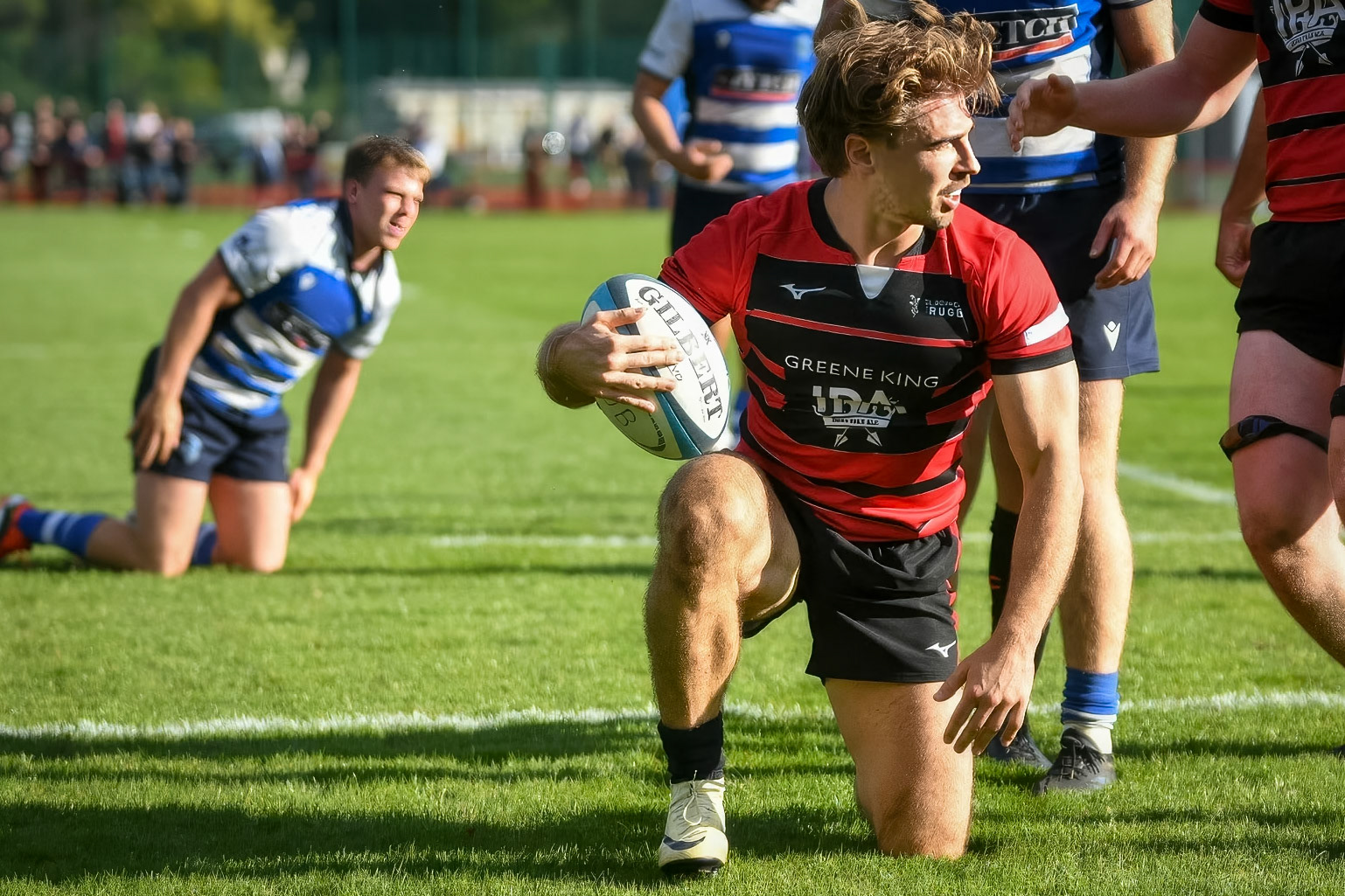 Images from the National League 1 match between Blackheath RFC v Darlington Mowden Park RFC at Westhorne Avenue / Briset Road, Westhorne Avenue, Well Hall, Royal Borough of Greenwich, London, Greater London, England, SE9 6JU, United Kingdom , London on 05/10/2024