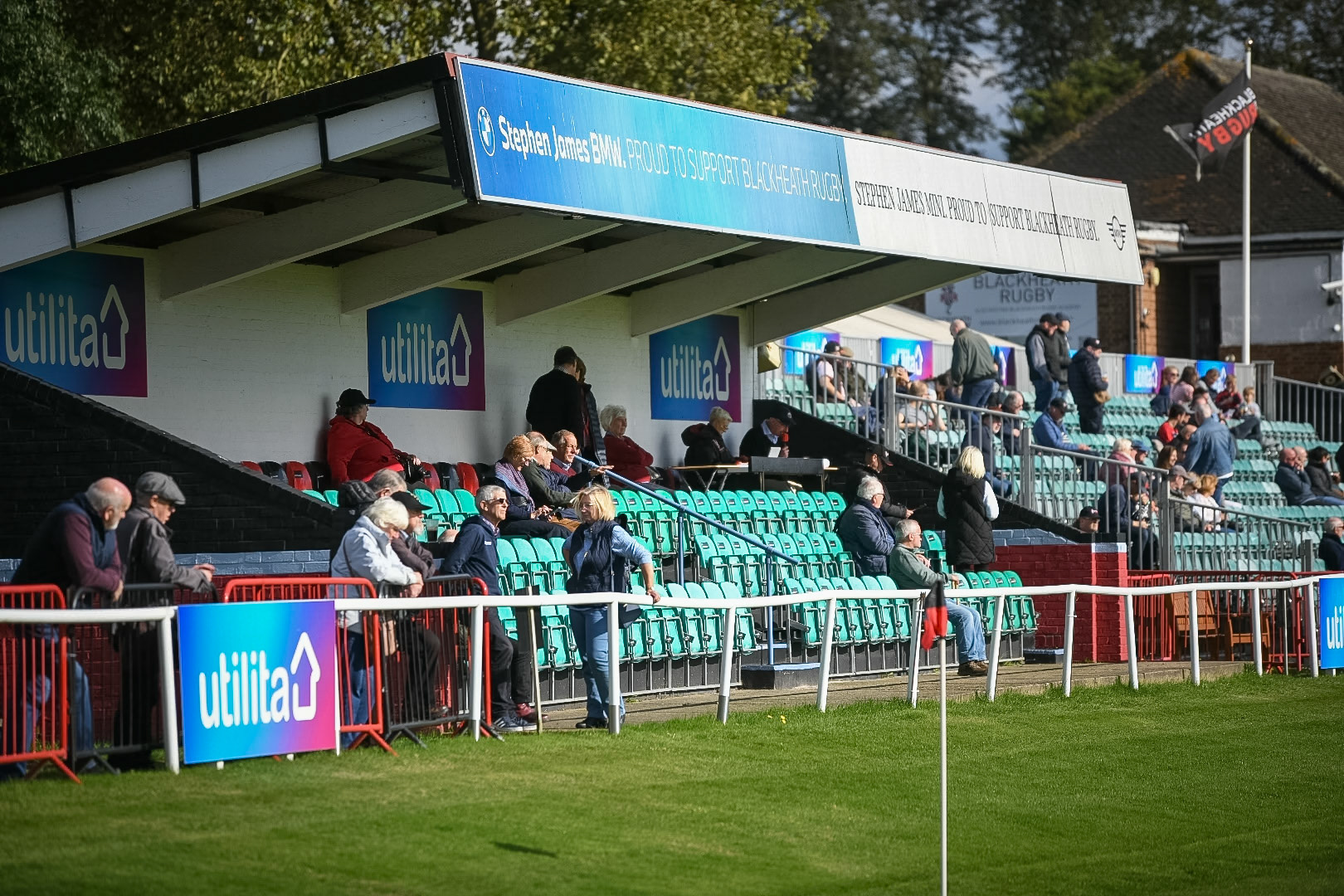 Images from the National League 1 match between Blackheath RFC v Darlington Mowden Park RFC at Westhorne Avenue, Well Hall, Royal Borough of Greenwich, London, Greater London, England, SE9 6JU, United Kingdom , London on 05/10/2024