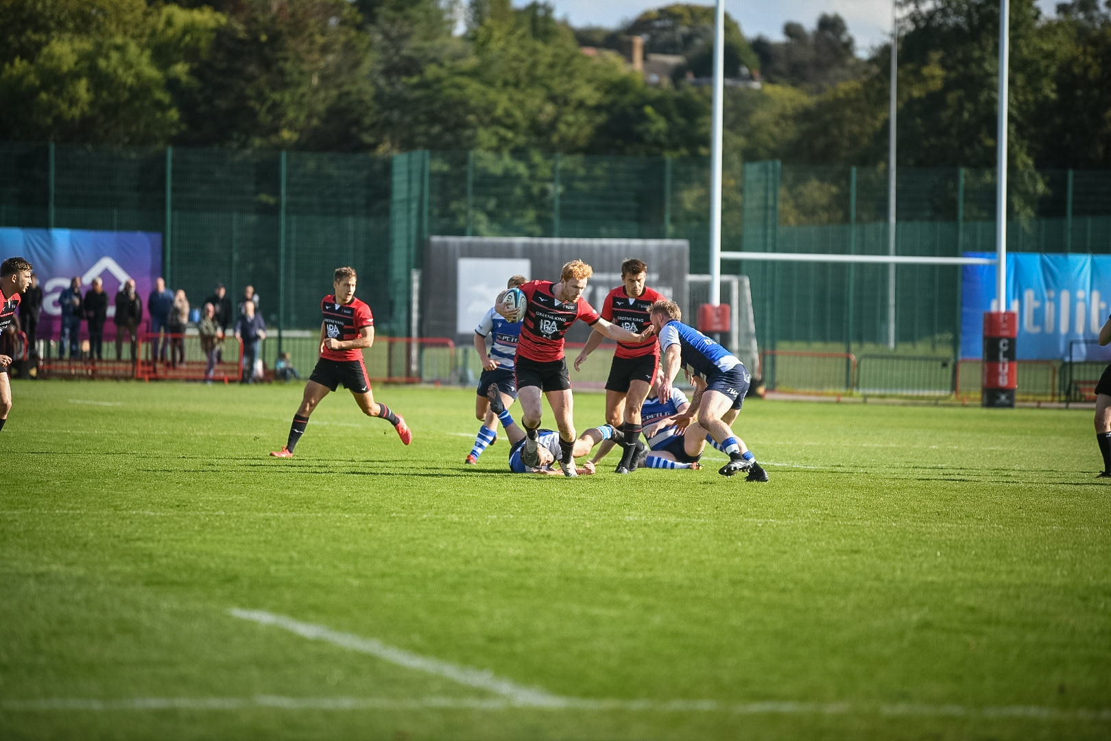 Images from the National League 1 match between Blackheath RFC v Darlington Mowden Park RFC at Westhorne Avenue / Briset Road, Westhorne Avenue, Well Hall, Royal Borough of Greenwich, London, Greater London, England, SE9 6JU, United Kingdom , London on 05/10/2024