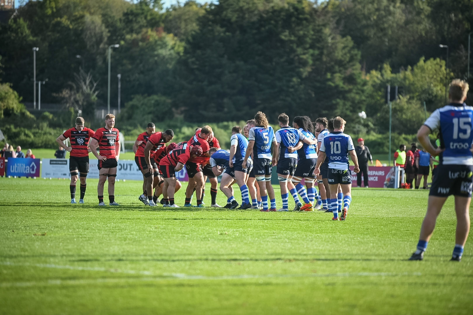 Images from the National League 1 match between Blackheath RFC v Darlington Mowden Park RFC at Westhorne Avenue / Briset Road, Westhorne Avenue, Well Hall, Royal Borough of Greenwich, London, Greater London, England, SE9 6JU, United Kingdom , London on 05/10/2024
