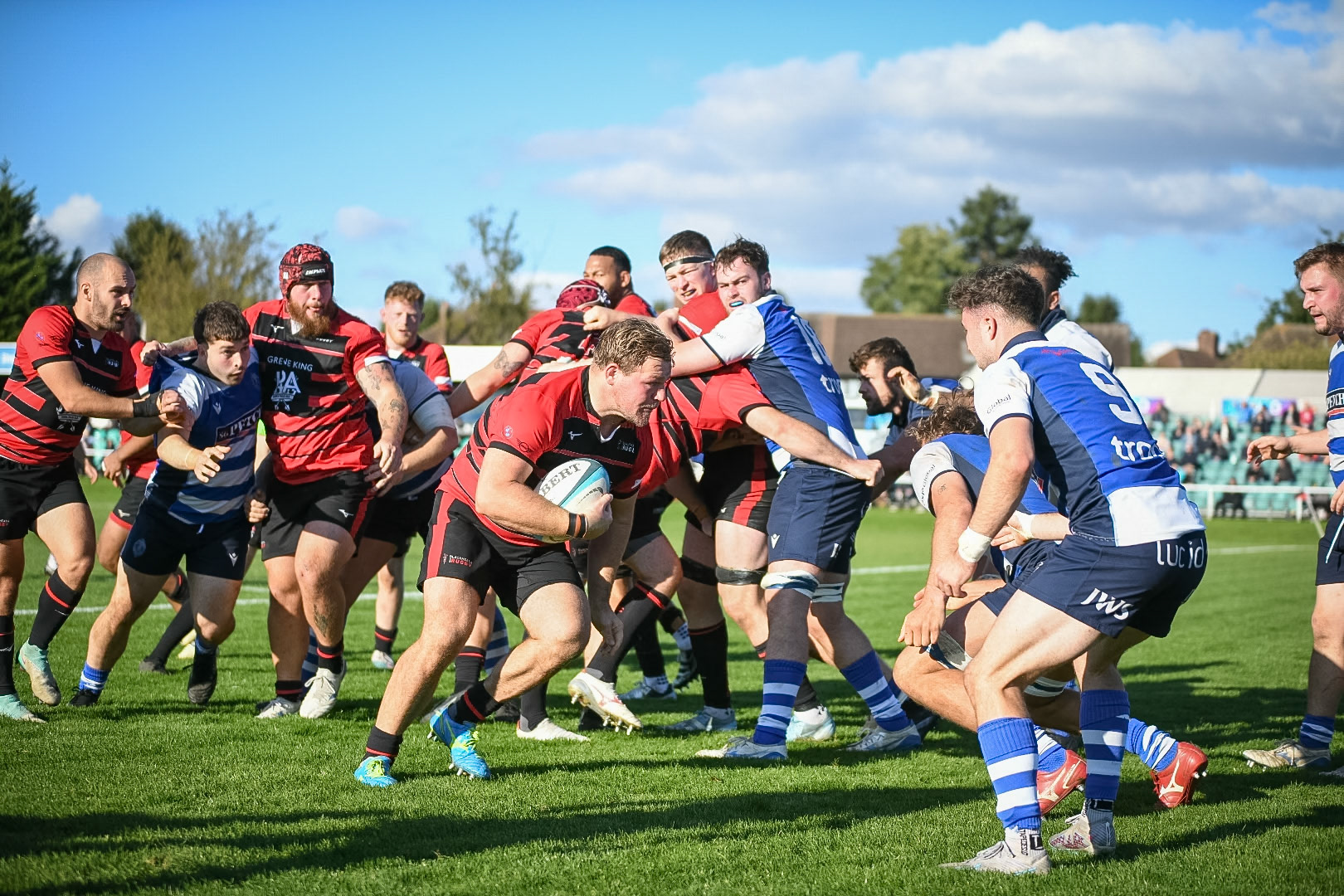 Images from the National League 1 match between Blackheath RFC v Darlington Mowden Park RFC at Westhorne Avenue, Well Hall, Royal Borough of Greenwich, London, Greater London, England, SE9 6JU, United Kingdom , London on 05/10/2024