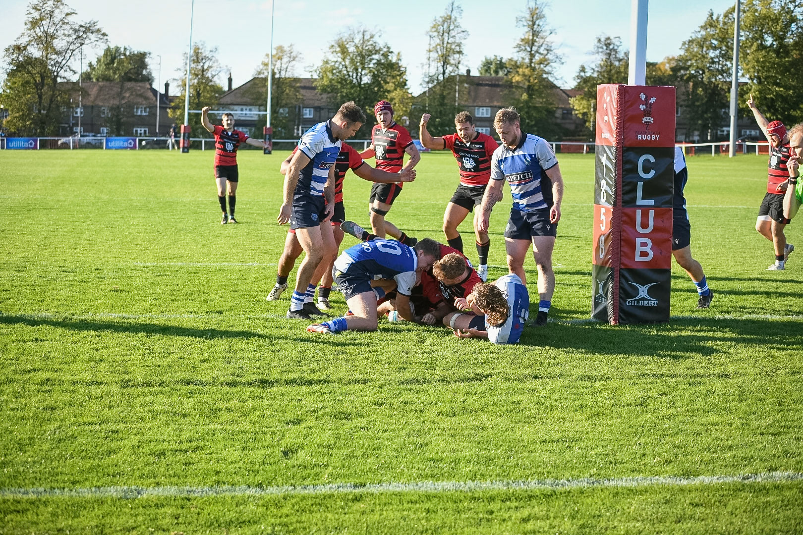 Images from the National League 1 match between Blackheath RFC v Darlington Mowden Park RFC at Westhorne Avenue, Well Hall, Royal Borough of Greenwich, London, Greater London, England, SE9 6JU, United Kingdom , London on 05/10/2024