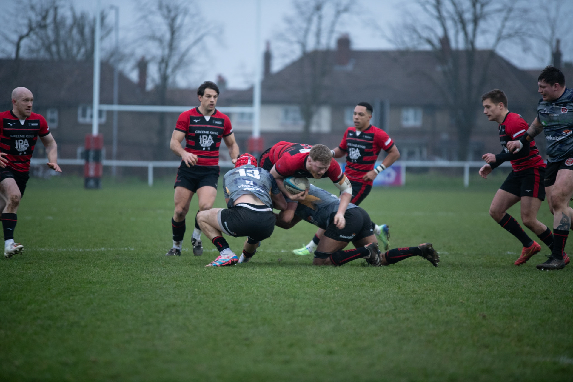 Images from the National League 1 match between Blackheath RFC v Birmingham Moseley RFC at Kidbrooke Lane, Eltham Park, Well Hall, Royal Borough of Greenwich, London, Greater London, England, SE9 6TD, United Kingdom , London on 18/01/2025