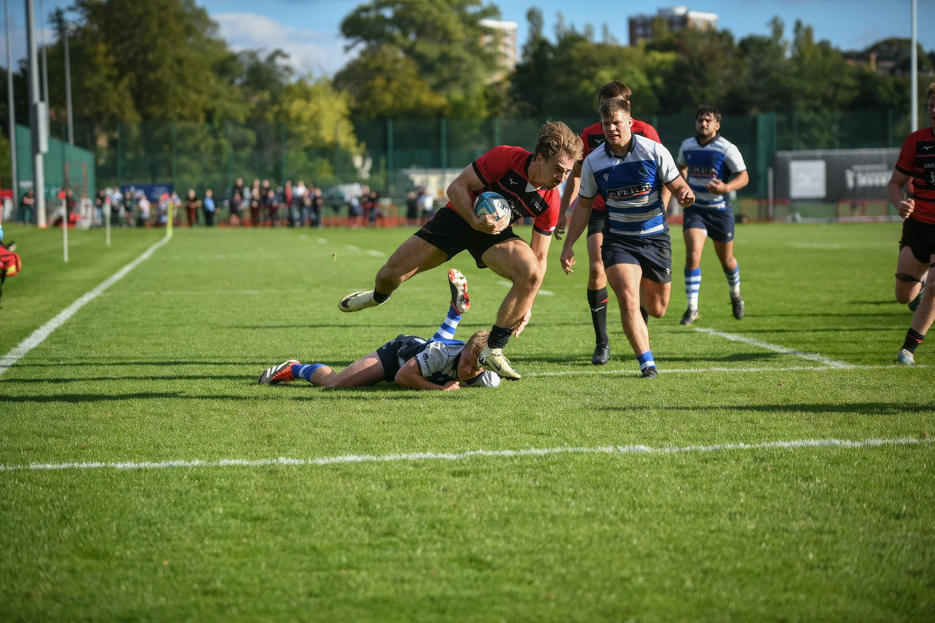 Images from the National League 1 match between Blackheath RFC v Darlington Mowden Park RFC at Westhorne Avenue / Briset Road, Westhorne Avenue, Well Hall, Royal Borough of Greenwich, London, Greater London, England, SE9 6JU, United Kingdom , London on 05/10/2024