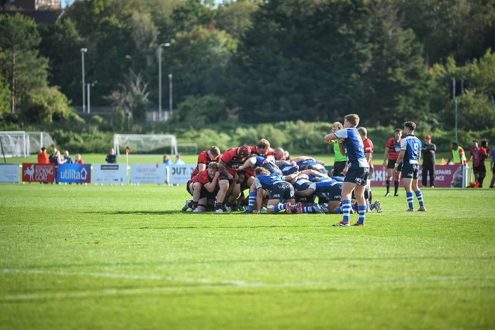 Images from the National League 1 match between Blackheath RFC v Darlington Mowden Park RFC at Westhorne Avenue / Briset Road, Westhorne Avenue, Well Hall, Royal Borough of Greenwich, London, Greater London, England, SE9 6JU, United Kingdom , London on 05/10/2024
