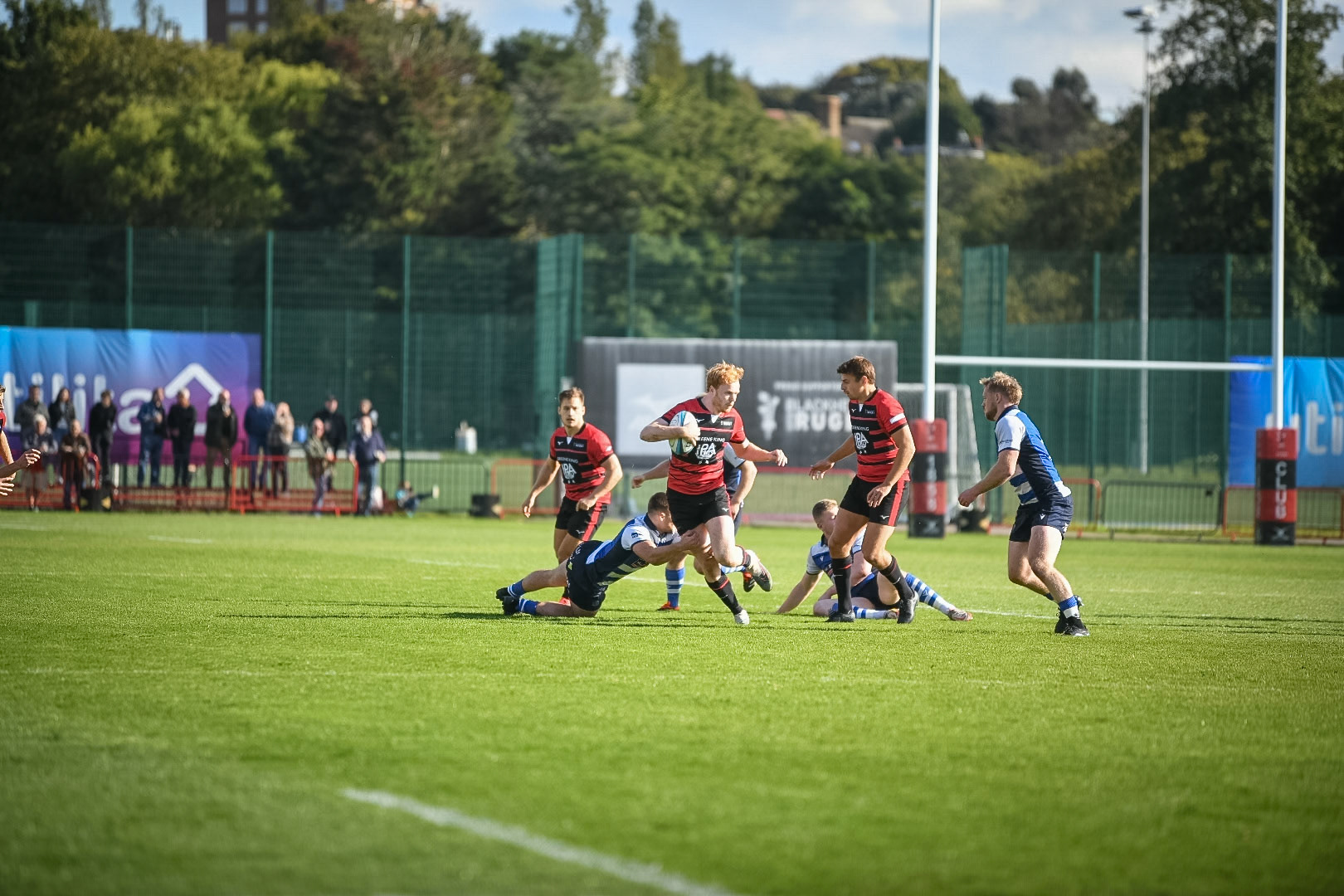 Images from the National League 1 match between Blackheath RFC v Darlington Mowden Park RFC at Westhorne Avenue / Briset Road, Westhorne Avenue, Well Hall, Royal Borough of Greenwich, London, Greater London, England, SE9 6JU, United Kingdom , London on 05/10/2024