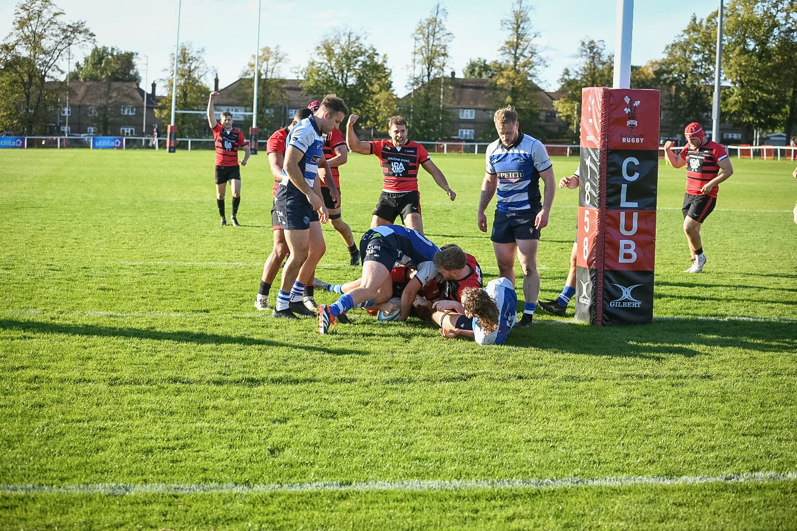 Images from the National League 1 match between Blackheath RFC v Darlington Mowden Park RFC at Westhorne Avenue, Well Hall, Royal Borough of Greenwich, London, Greater London, England, SE9 6JU, United Kingdom , London on 05/10/2024