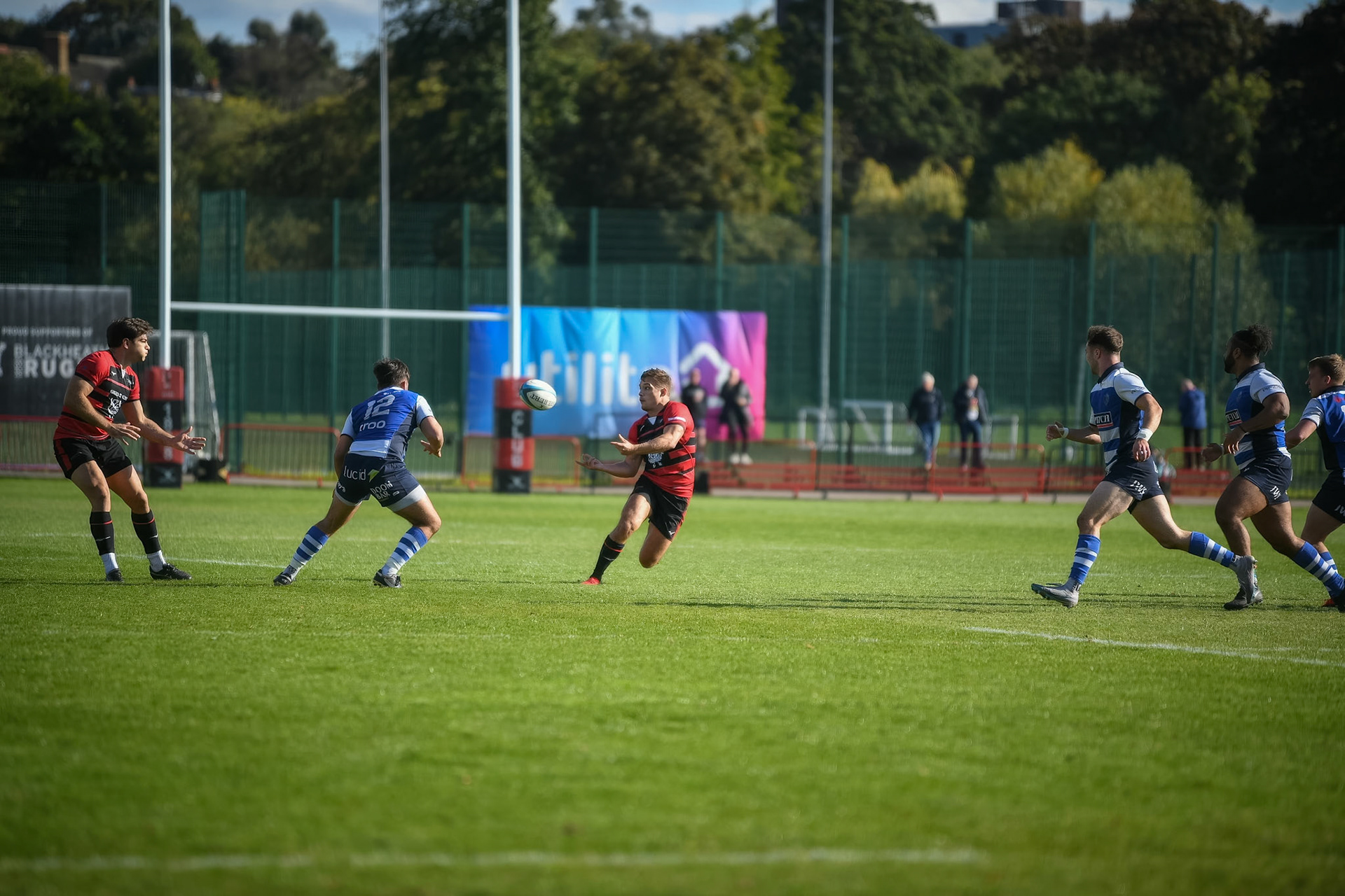 Images from the National League 1 match between Blackheath RFC v Darlington Mowden Park RFC at Westhorne Avenue / Briset Road, Westhorne Avenue, Well Hall, Royal Borough of Greenwich, London, Greater London, England, SE9 6JU, United Kingdom , London on 05/10/2024